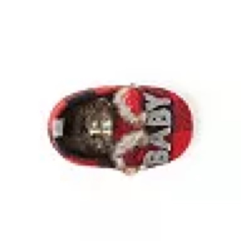 Baby Bear Slippers 6 - 9Mo Dearfoams Buffalo Plaid Square Red Black Slip On NWT - Picture 6 of 10
